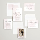 "Painterly" - Wedding Invitations in Blush by Kelly Schmidt - Invitation Suite