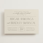"Moderne" - Wedding Invitations in Graphite by Everett Paper Goods - Front
