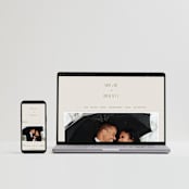 "Moderne" - Wedding Invitations in Graphite by Everett Paper Goods - FREE Wedding Website