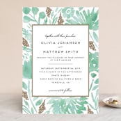 "Watercolor Delight" - Wedding Invitations in Aqua by Petra Kern - Front