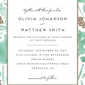 "Watercolor Delight" - Wedding Invitations in Aqua by Petra Kern - Close-Up