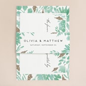 "Watercolor Delight" - Wedding Invitations in Aqua by Petra Kern - Assembled