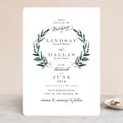 "Elegant Crest" - Wedding Invitations in Forest Green by Alethea and Ruth - Front