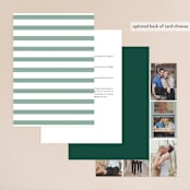 "Elegant Crest" - Wedding Invitations in Forest Green by Alethea and Ruth - Back of Card