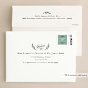 "Elegant Crest" - Wedding Invitations in Forest Green by Alethea and Ruth - FREE Recipient Addressing