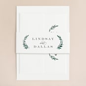 "Elegant Crest" - Wedding Invitations in Forest Green by Alethea and Ruth - Assembled