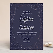 "Starlight" - Wedding Invitations in Blue Violet by Snow and Ivy - Front