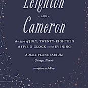 "Starlight" - Wedding Invitations in Blue Violet by Snow and Ivy - Close-Up