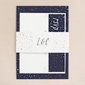 "Starlight" - Wedding Invitations in Blue Violet by Snow and Ivy - Assembled