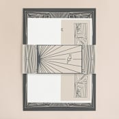 "Art Deco Frame" - Wedding Invitations in Coal by Caitlin Mac - Assembled