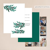 "Painted Greenery" - Wedding Invitations in Evergreen by Katharine Watson - Back of Card