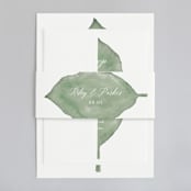 "Painted Leaf" - Wedding Invitations in Leaf by Katharine Watson - Assembled