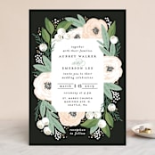 "Blooming Bouquet" - Wedding Invitations in Charcoal by Alethea and Ruth - Front