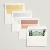 "Into the Woods" - Wedding Invitations in Forest by Elly - Envelope Liner Options