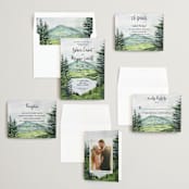 "Into the Woods" - Wedding Invitations in Forest by Elly - Invitation Suite