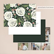 "Climbing Rose" - Wedding Invitations in Leaf by Alethea and Ruth - Back of Card