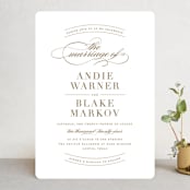 "divine" - Wedding Invitations in Gilded Gold by Jennifer Postorino - Front