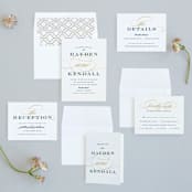 "Sullavan" - Wedding Invitations in Teal by Carly Reed Walker - Invitation Suite