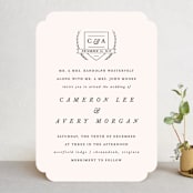 "Astor" - Wedding Invitations in Blush by Carly Reed Walker - Front
