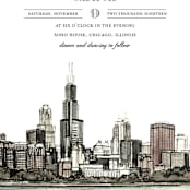 "Windy City" - Wedding Invitations in Antique by Turner de Feria - Close-Up