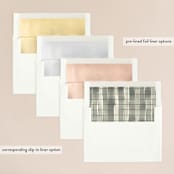 "Windy City" - Wedding Invitations in Antique by Turner de Feria - Envelope Liner Options