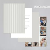 "Stacked date" - Wedding Invitations in Cotton by Amy Kross - Back of Card