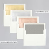 "Stacked date" - Wedding Invitations in Cotton by Amy Kross - Envelope Liner Options
