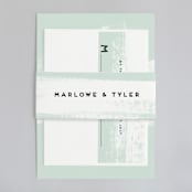 "Museum quality" - Wedding Invitations in Teal by Jennifer Wick - Assembled