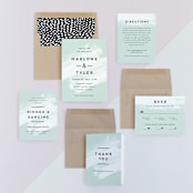 "Museum quality" - Wedding Invitations in Teal by Jennifer Wick - Invitation Suite