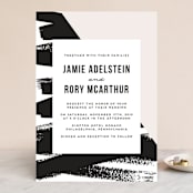 "Brushed Stripes" - Wedding Invitations in Cream by Everett Paper Goods - Front