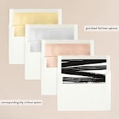 "Brushed Stripes" - Wedding Invitations in Cream by Everett Paper Goods - Envelope Liner Options