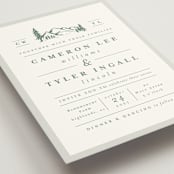 "Blue Ridge" - Wedding Invitations in Pine by Amy Kross - Detail