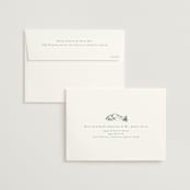 "Blue Ridge" - Wedding Invitations in Pine by Amy Kross - FREE Recipient Addressing