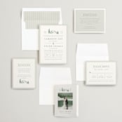 "Blue Ridge" - Wedding Invitations in Pine by Amy Kross - Invitation Suite