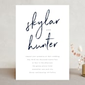 "Funky Names" - Wedding Invitations in Navy by Phrosné Barwood - Front