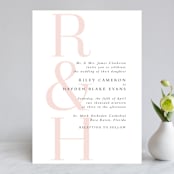 "over and over" - Wedding Invitations in Soft Peach by Lea Delaveris - Front