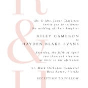"over and over" - Wedding Invitations in Soft Peach by Lea Delaveris - Close-Up
