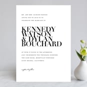 "The Minimalist" - Wedding Invitations in Pearl by Kelly Schmidt - Front
