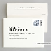 "The Minimalist" - Wedding Invitations in Pearl by Kelly Schmidt - FREE Recipient Addressing