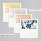 "The Minimalist" - Wedding Invitations in Pearl by Kelly Schmidt - Envelope Liner Options