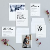 "The Minimalist" - Wedding Invitations in Pearl by Kelly Schmidt - Invitation Suite