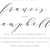 "Simple Elegance" - Wedding Invitations in Tuxedo by Phrosné Barwood - Close-Up