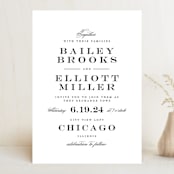 "Downtown" - Wedding Invitations in Onyx by Lauren Chism - Front