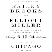 "Downtown" - Wedding Invitations in Onyx by Lauren Chism - Close-Up