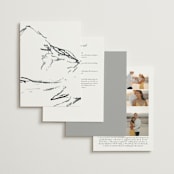 "Sketched Mountains" - Wedding Invitations in Snow by Mere Paper - Back of Card Options