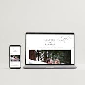"Sketched Mountains" - Wedding Invitations in Snow by Mere Paper - FREE Wedding Website