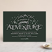 "Adventurous" - Wedding Invitations in Forest by Sarah Brown - Front
