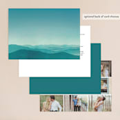 "Misty Mountain Range" - Wedding Invitations in Sky by Kelly Schmidt - Back of Card