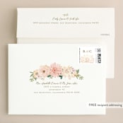 "Garden Wedding" - Wedding Invitations in Blush by Susan Moyal - FREE Recipient Addressing