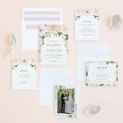 "Garden Wedding" - Wedding Invitations in Blush by Susan Moyal - Invitation Suite